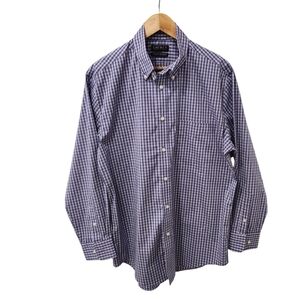 Lauren Ralph Lauren Black Label Shirt Mens 16 Button Down Check Gingham Stretch
